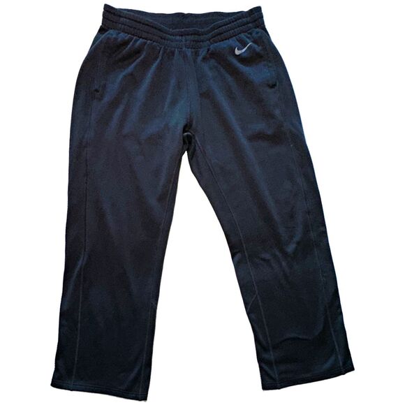 Nike Other - Nike Dri-FIT Men's Black Track Pants Size L Polyester Elastic Waist Drawstring